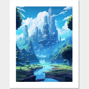 Fantasy Anime Landscape Cityscape Posters and Art